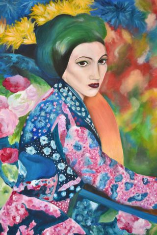 femme fleurs